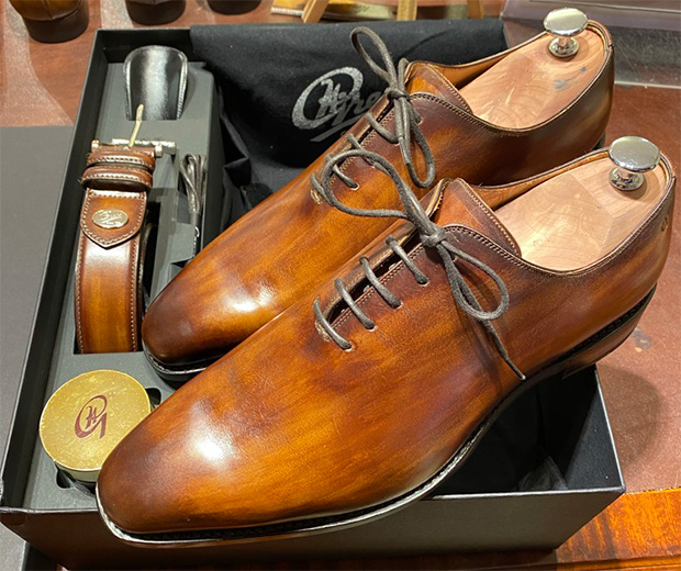 Atelierschoen met bijpassende riem